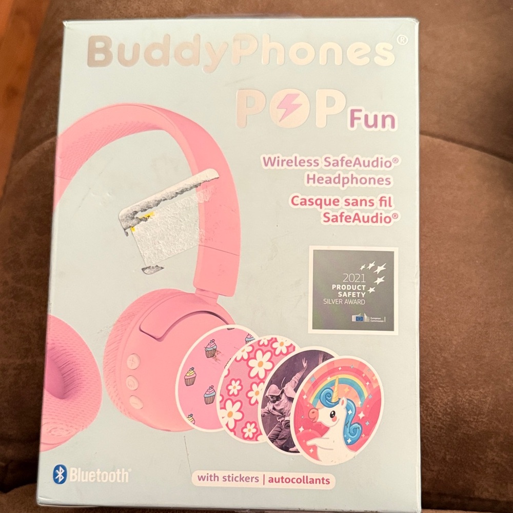 BuddyPhones POP Fun Wireless Kids Headphones - Pink